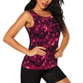 thumbnail image 1 of Picia Burgundy Tie Dye Pattern Women's Workout Tank Top,Breathable Activewear,Slim Fit Athletic Top,Versatile Workout Moisture-wicking top-Large, 1 of 9