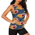 thumbnail image 1 of Picia Burning Rugby Balls Pattern Women's Workout Tank Top,Breathable Activewear,Slim Fit Athletic Top,Versatile Workout Moisture-wicking top-Small, 1 of 9