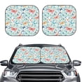 thumbnail image 1 of Picia Butterflies 2 Piece Car Windshield Sun Shade Foldable | Foldable Sun Shield for Front Window Blocks UV Rays and Keeps Your Vehicle Cool-Small, 1 of 7