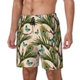 thumbnail image 1 of Picia Butterflies And Peacock Feathers pattern Mens Swim Trunks with Compression Liner Stretch Beach Shorts Quick Dry with Zipper Pockets No-Chafing Board Shorts-Small, 1 of 9
