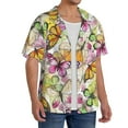 thumbnail image 1 of Picia Butterflies2 Men's Linen Shirts Short Sleeve Cuban Beach Shirts Casual Shirts Button Down Shirt for Men Beach Summer Wedding Shirt-4X-Large, 1 of 7