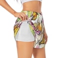 thumbnail image 1 of Picia Butterflies2 Pattern Women's 2 in 1 Athletic Running Shorts High Waisted Workout Casual Gym Sweat Shorts with Comfy Liner Zipper Pockets-Large, 1 of 9