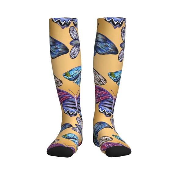 Picia Butterfly 3 Printed Sports Compression Socks - 15-20mmHg Graduated Compression, High-Performance Soft and Breathable Socks for Men and Women