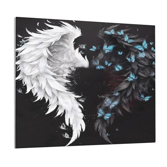 Picia Butterfly Angel Wings Art Pattern Decorative Picture – Unique Wall Art, Modern Canvas Print for Trendy Interiors (Horizontal)