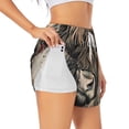 thumbnail image 1 of Picia Butterfly Cow With Flowers Pattern Women's 2 in 1 Athletic Running Shorts High Waisted Workout Casual Gym Sweat Shorts with Comfy Liner Zipper Pockets-Large, 1 of 9