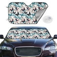 thumbnail image 1 of Picia Butterfly Curved Windshield Sunshade Accordion Folding Style Auto Shade for Car Truck SUV Van Blocks UV Ray Sun Visor Protector -Small, 1 of 7