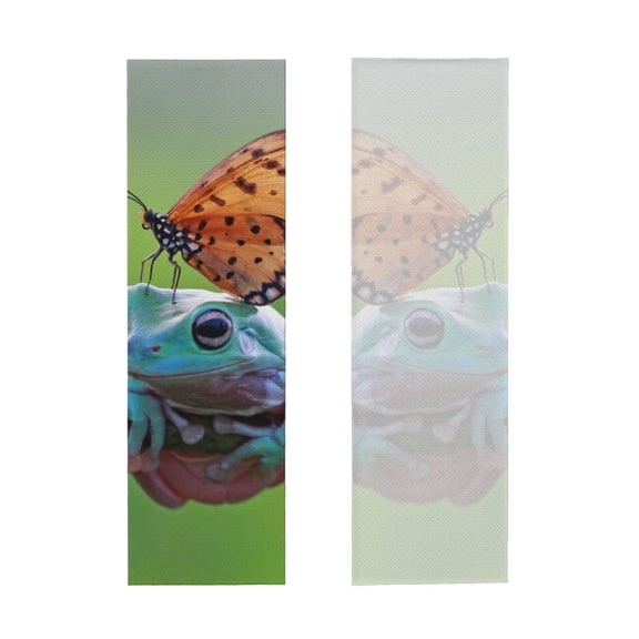 Picia Butterfly Landing On Head Dumpy Frog Pattern Cooling Towels (40"x12") Cool Towel, Cold Towel, Microfiber Soft Breathable Chilly Ice Towel