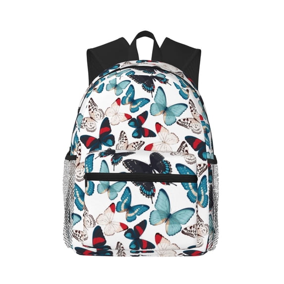 Picia Butterfly Large Capacity Backpack Classic Style Backpack Casual Backpack Water-Resistant School Work Travel Outdoor Backpack