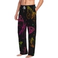 thumbnail image 1 of Picia Butterfly Mens Soft Woven Cotton Elastic Waistband Sleep Pajama Pant Lounge Sleep Pant With Pockets And Drawstring-Small, 1 of 9