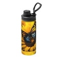 thumbnail image 1 of Picia Butterfly On Sunflower Pattern Water Bottle 18 oz Stainless Steel Insulated Bottles With Handle Leak Proof Gym Sport Water Jug BPA-free insulated kettle For Men Women Adults, 1 of 7