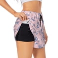 thumbnail image 1 of Picia Butterfly Pattern Women's 2 in 1 Athletic Running Shorts High Waisted Workout Casual Gym Sweat Shorts with Comfy Liner Zipper Pockets-Large, 1 of 9