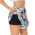 thumbnail image 1 of Picia Butterfly Pattern Women's 2 in 1 Athletic Running Shorts High Waisted Workout Casual Gym Sweat Shorts with Comfy Liner Zipper Pockets-XX-Large, 1 of 9