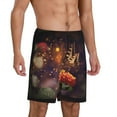thumbnail image 1 of Picia Butterfly Sitting on a Flower Pajama Shorts for Men, Men's Pajama Bottoms, Sleepwear,Short Pajama Pants-4X-Large, 1 of 9