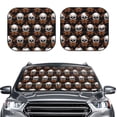 thumbnail image 1 of Picia Butterfly Skull 2 Piece Car Windshield Sun Shade Foldable | Foldable Sun Shield for Front Window Blocks UV Rays and Keeps Your Vehicle Cool-Small, 1 of 7