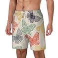 thumbnail image 1 of Picia Butterfly pattern Mens Swim Trunks with Compression Liner Stretch Beach Shorts Quick Dry with Zipper Pockets No-Chafing Board Shorts-Large, 1 of 9