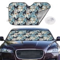 thumbnail image 1 of Picia Butterflys Curved Windshield Sunshade Accordion Folding Style Auto Shade for Car Truck SUV Van Blocks UV Ray Sun Visor Protector -Small, 1 of 7