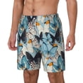 thumbnail image 1 of Picia Butterflys pattern Mens Swim Trunks with Compression Liner Stretch Beach Shorts Quick Dry with Zipper Pockets No-Chafing Board Shorts-XX-Large, 1 of 9