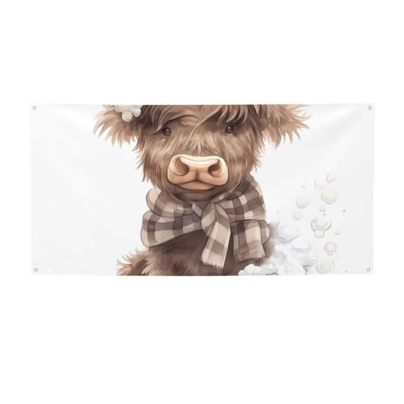 Picia C Pattern Party Banner, Festive Decoration, Holiday Banner, Celebration Decor, Event Banner, Reusable Party Banner-Medium