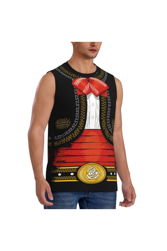 CHARRO SUIT mens Cotton Tank Undershirts , Moisture-wicking Ribbed Tanks, Lightweight Cotton Tank Undershirts-Medium