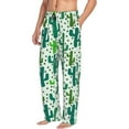 thumbnail image 1 of Picia Cactus 1 Mens Soft Woven Cotton Elastic Waistband Sleep Pajama Pant Lounge Sleep Pant With Pockets And Drawstring-Small, 1 of 9