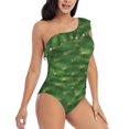 thumbnail image 1 of Picia Cactus 3 Pattern Women's One Piece Swimsuits,One Shoulder Swimwear Asymmetric ,Ruffle Monokinis Bathing Suits,High Waisted Flattering Bathing Suits-Medium, 1 of 8