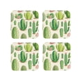 thumbnail image 1 of Picia Cactus And Succulent Printed Leather Coasters for Drinks, 4" Drink Coasters Set of 4 for Tabletop Protection, Handmade Luxurious Home Décor and Housewarming Gift -Square, 1 of 6