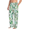 thumbnail image 1 of Picia Cactus Plants1 Mens Soft Woven Cotton Elastic Waistband Sleep Pajama Pant Lounge Sleep Pant With Pockets And Drawstring-Large, 1 of 9
