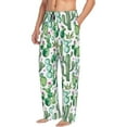 thumbnail image 1 of Picia Cactus Plants1 Mens Soft Woven Cotton Elastic Waistband Sleep Pajama Pant Lounge Sleep Pant With Pockets And Drawstring-Small, 1 of 9