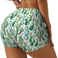 thumbnail image 1 of Picia Cactus Plants1 Printed Workout Shorts for Women Seamless Scrunch Butt Lifting High Waisted Yoga Gym Booty Running Moisture-wicking Short Pants-, 1 of 9