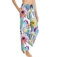 thumbnail image 1 of Picia Cactus1 Womens Soft Woven Cotton Elastic Waistband Sleep Pajama Pant Lounge Sleep Pant With Pockets And Drawstring-Medium, 1 of 9