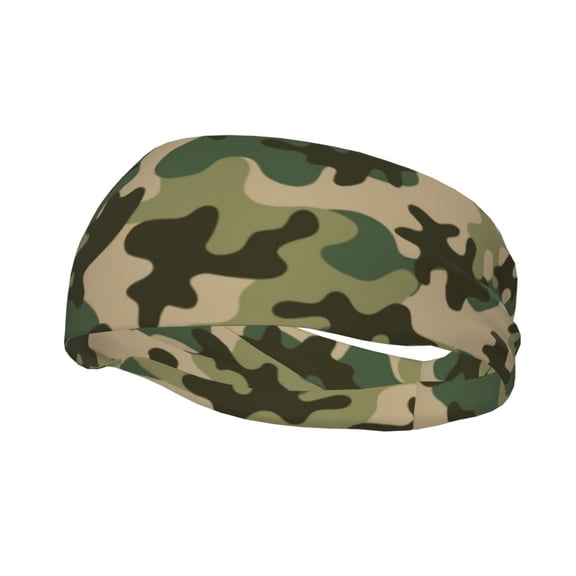 Picia Camouflag Print Mens Running Headband,Mens Sweatband Sports Headband for Running,Cycling,Basketball,Yoga,Fitness Workout