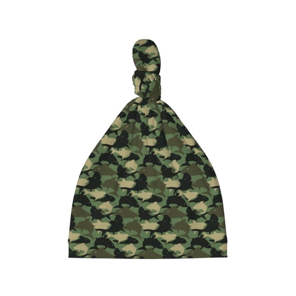 Picia Camouflage Shark Printed Preemie Hats for Baby Girls Cotton Premature Knot Hats Newborn Hospital Cap Warm Knot Beanie Nicu for Preemie Girls and Boys