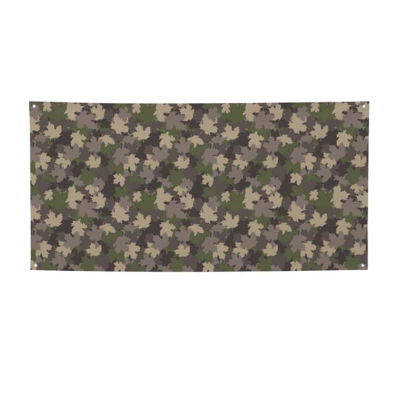 Picia Camouflage maple Pattern Party Banner, Festive Decoration, Holiday Banner, Celebration Decor, Event Banner, Reusable Party Banner-Small