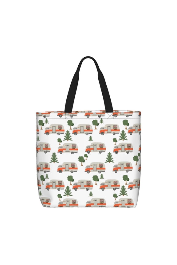 Camp Van for Tote Bag for Women with Zipper, Gym Tote with Compartments, Laptop Work Tote Nurse Dance Yoga Bag for Sport, Travel