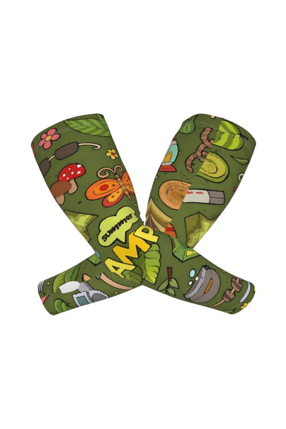 Camping 1 Arm Sleeves for Men and Women - Tattoo Cover Up UPF 50+ Cooling Sports Sleeve for Basketball Golf Football-One Size
