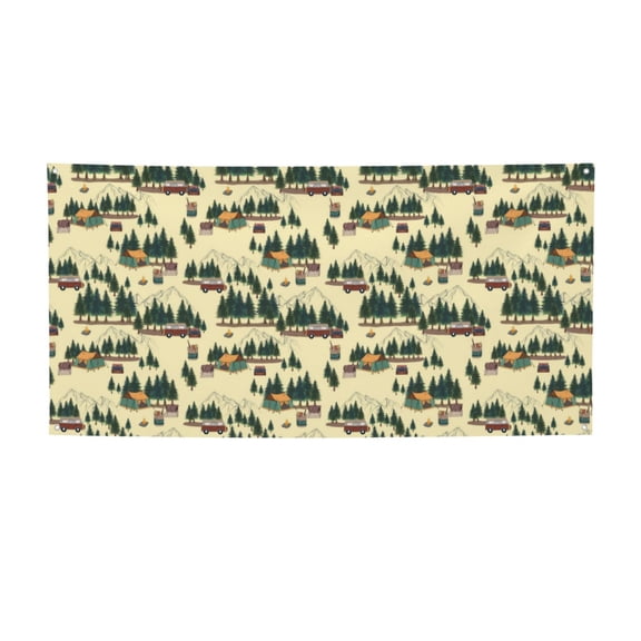 Picia Camping Caravan 1 Pattern Party Banner, Festive Decoration, Holiday Banner, Celebration Decor, Event Banner, Reusable Party Banner-Small