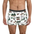 thumbnail image 1 of Picia Camping Caravan 2 Pattern Men’s Boxer Briefs – Soft & Breathable Underwear, Stretchy & Comfortable Fit, Supportive Pouch Design, Moisture-Wicking-Large, 1 of 5