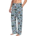 thumbnail image 1 of Picia Camping Caravan Mens Soft Woven Cotton Elastic Waistband Sleep Pajama Pant Lounge Sleep Pant With Pockets And Drawstring-Small, 1 of 9