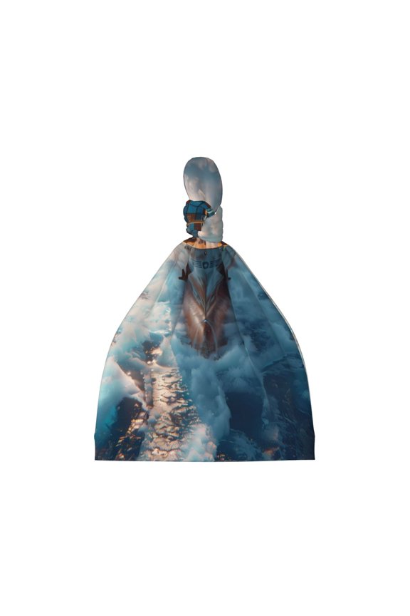 Cargo Ship At Sea Printed Preemie Hats for Baby Girls Cotton Premature Knot Hats Newborn Hospital Cap Warm Knot Beanie Nicu for Preemie Girls and Boys