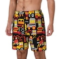 thumbnail image 1 of Picia Cars pattern Mens Swim Trunks with Compression Liner Stretch Beach Shorts Quick Dry with Zipper Pockets No-Chafing Board Shorts-Large, 1 of 9
