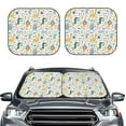 thumbnail image 1 of Picia Cartoon Animals 2 Piece Car Windshield Sun Shade Foldable | Foldable Sun Shield for Front Window Blocks UV Rays and Keeps Your Vehicle Cool-Medium, 1 of 7