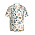 thumbnail image 1 of Picia Cartoon Animals Gentle Cotton Regular Fit Short Sleeve Casual Hawaiian Shirt for Men-X-Large, 1 of 9