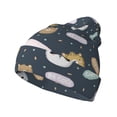 thumbnail image 1 of Picia Cartoon Animals Pattern Knitted Beanie Hat for Men and Women , Unisex Winter Warm Stretchy Knit Cap Thick Fisherman Beanies Cuffed Plain Skull Caps, 1 of 6