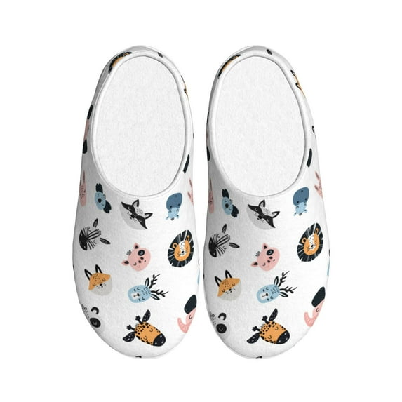 Picia Cartoon Animals for Women's Lamb-hug Comfy Fleece House Slippers Memory Foam, Slip-on House Shoes Indoor Outdoor-37/38