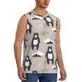 thumbnail image 1 of Picia Cartoon Bear Brown mens Cotton Tank Undershirts , Moisture-wicking Ribbed Tanks, Lightweight Cotton Tank Undershirts-Small, 1 of 8