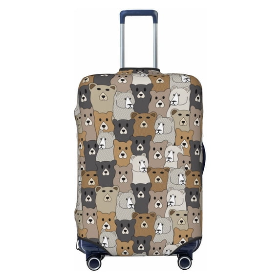 Picia Cartoon Bear Luggage Protector Cover Thicken Suitcase Protector Cover Fit 18-32 Inch Luggage-