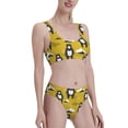 thumbnail image 1 of Picia Cartoon Bear Yellow Women's High Waisted Bikini Scoop Neck Swimsuit Two Pieces Bathing Suit-Large, 1 of 8