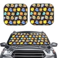 thumbnail image 1 of Picia Cartoon Bird Owl 2 Piece Car Windshield Sun Shade Foldable | Foldable Sun Shield for Front Window Blocks UV Rays and Keeps Your Vehicle Cool-Small, 1 of 7