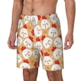 thumbnail image 1 of Picia Cartoon Chicken pattern Mens Swim Trunks with Compression Liner Stretch Beach Shorts Quick Dry with Zipper Pockets No-Chafing Board Shorts-Medium, 1 of 9