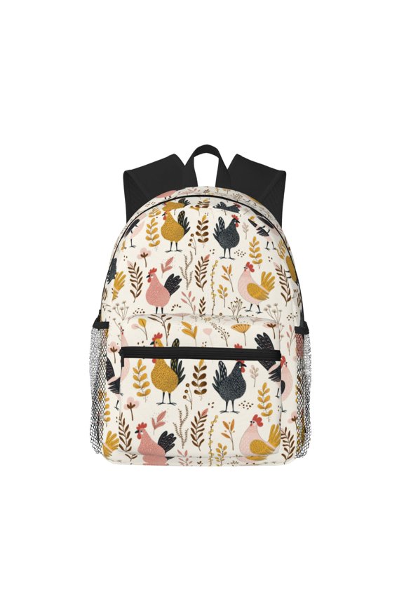 Cartoon Chickens Large Capacity Backpack Classic Style Backpack Casual Backpack Water-Resistant School Work Travel Outdoor Backpack